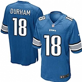 Nike Men & Women & Youth Lions #18 Durham Blue Team Color Game Jersey,baseball caps,new era cap wholesale,wholesale hats